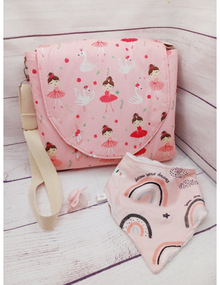 Sac à langer nomade ballerine et galaxy