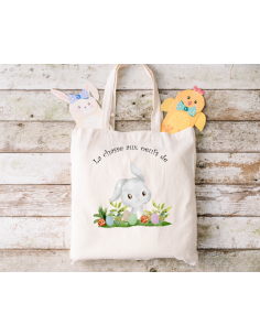 tote bag Pâques chasse aux œufs