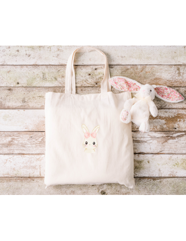 Tote bag Pâques panier fille pré commande