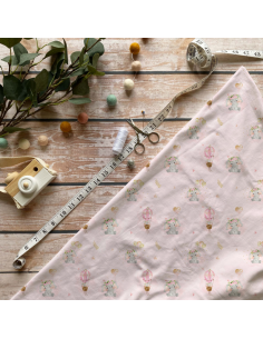 tissu éléphant rose