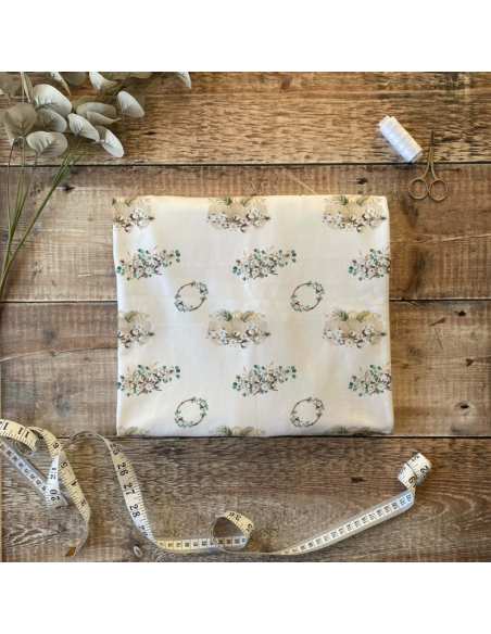 tissu coton eucalyptus