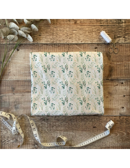 tissu eucalyptus blanc