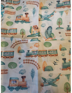 Coupon couverture 75*100 cm train