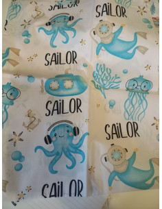 Coupon couverture 75*100 cm sous marin