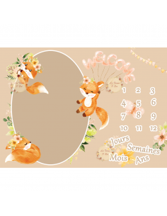 Coupon panneau tapis étape 70*100 cm renard orange