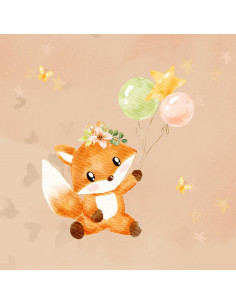 Coupon lingettes par 10 / 11*11 cm renard orange