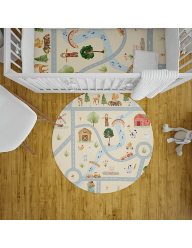 Tapis de jeux ferme beige