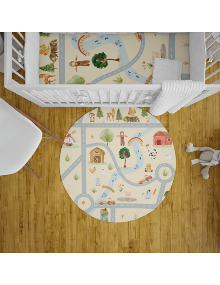 Tapis de jeux ferme beige