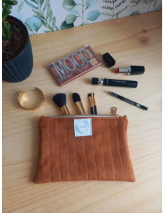 Pochette à maquillage terre 2