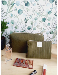 Trousse de toilette kaki