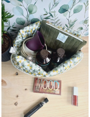 Trousse de toilette kaki