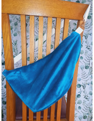 Sac banane fleurs bleues