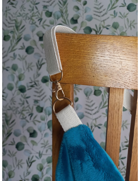 Sac banane fleurs bleues