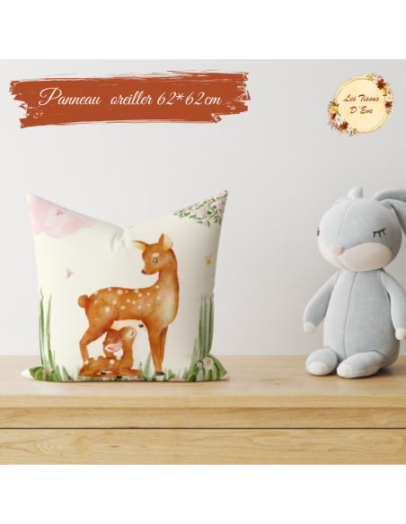 Coupon couverture 75*95 cm biche pré commande
