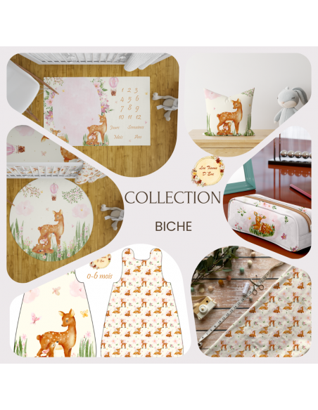 Coupon couverture 75*95 cm biche pré commande