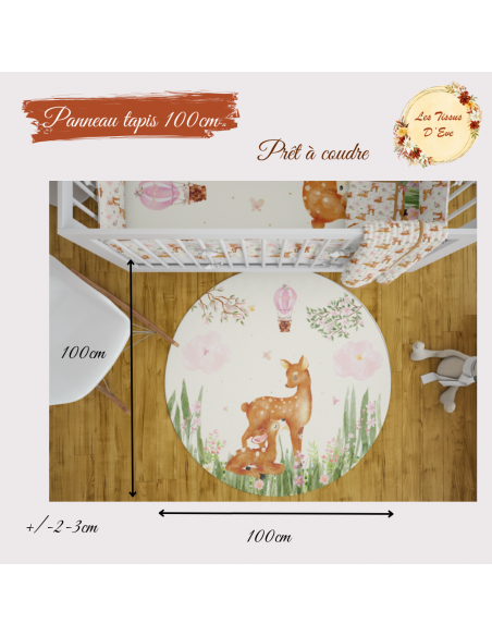 Coupon couverture 75*95 cm biche pré commande