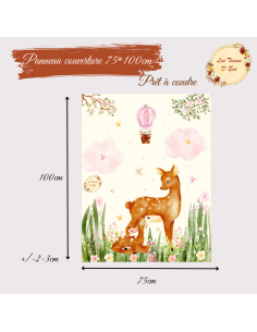 Coupon couverture 75*95 cm biche pré commande 2
