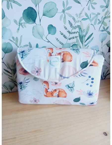 Pochette / tapis à langer nomade biche