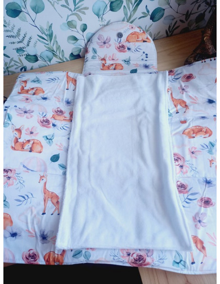 Pochette / tapis à langer nomade biche