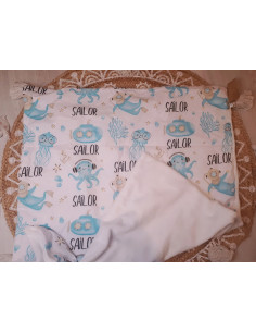 Plaid marin minky anthracite