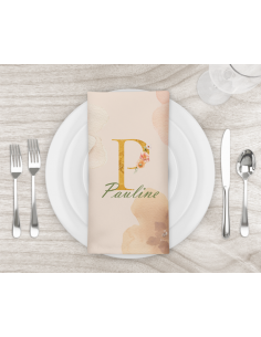 Serviette de table fleurs d'été  pré commande