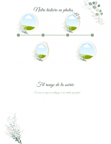 Gazette des mariés eucalyptus canva