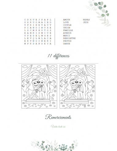 Gazette des mariés eucalyptus canva