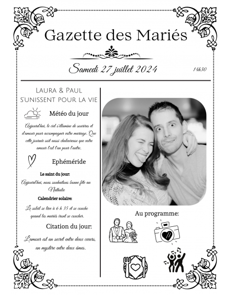 Gazette des mariés canva
