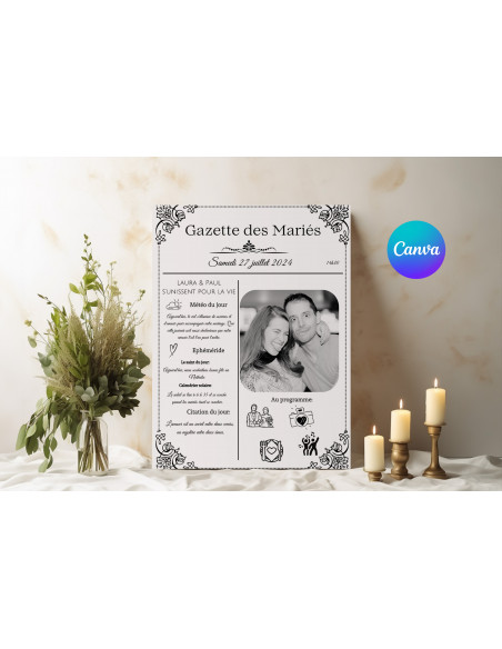 Gazette des mariés canva