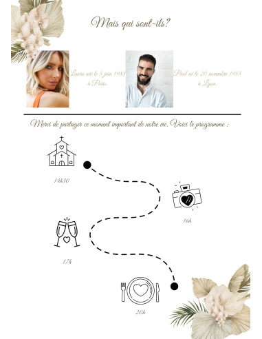 Gazette des mariés boho canva