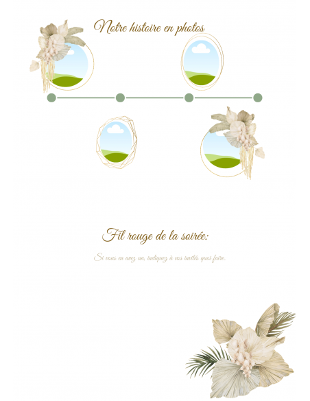 Gazette des mariés boho canva