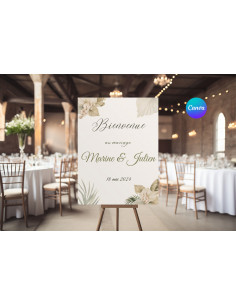 Panneau de bienvenue boho