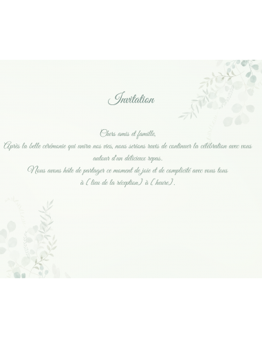 Modèle faire part eucalyptus