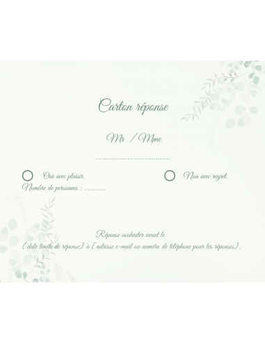 Modèle faire part eucalyptus