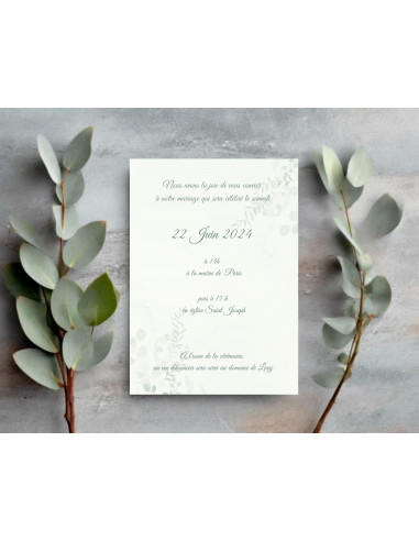 Modèle faire part eucalyptus