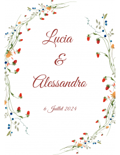 Modèle faire part fleurs de printemps 2