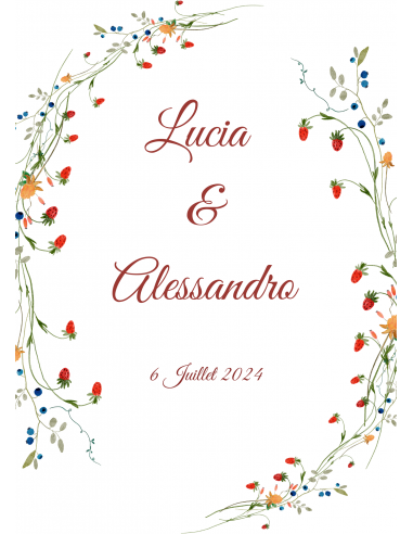 Modèle faire part fleurs de printemps