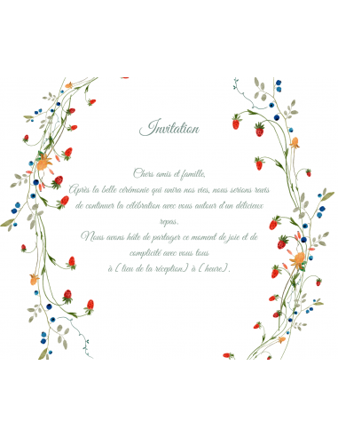 Modèle faire part fleurs de printemps