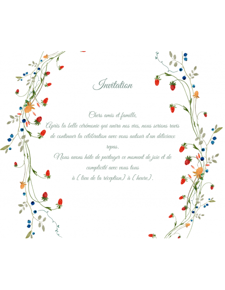 Modèle faire part fleurs de printemps