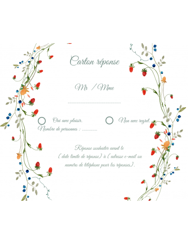 Modèle faire part fleurs de printemps