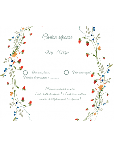 Modèle faire part fleurs de printemps