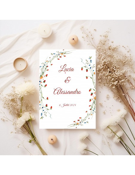 Modèle faire part fleurs de printemps