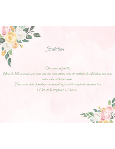 Modèle faire part fleurs d'été