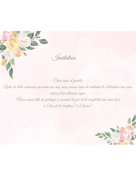 Modèle faire part fleurs d'été