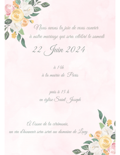 Modèle faire part fleurs d'été 2