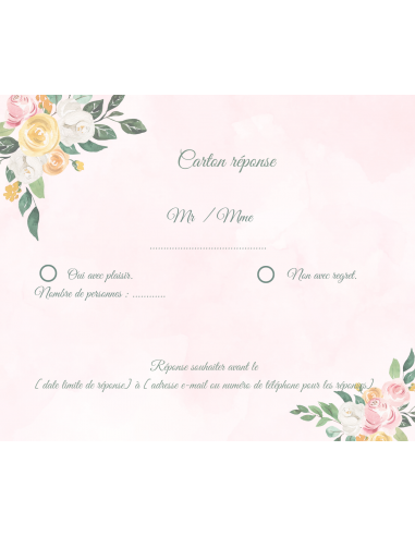 Modèle faire part fleurs d'été