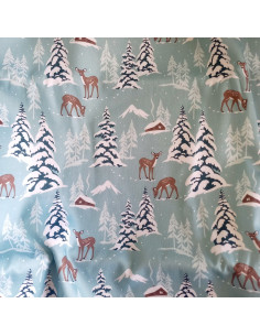 Tissus coton bio sapin noël