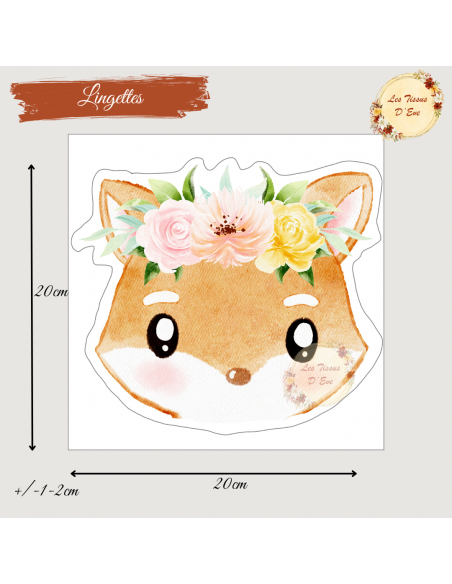 Coupon lingettes 20*20cm renard