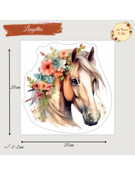 Coupon lingettes 20*20cm cheval