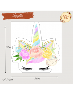 Coupon lingettes 20*20cm licorne